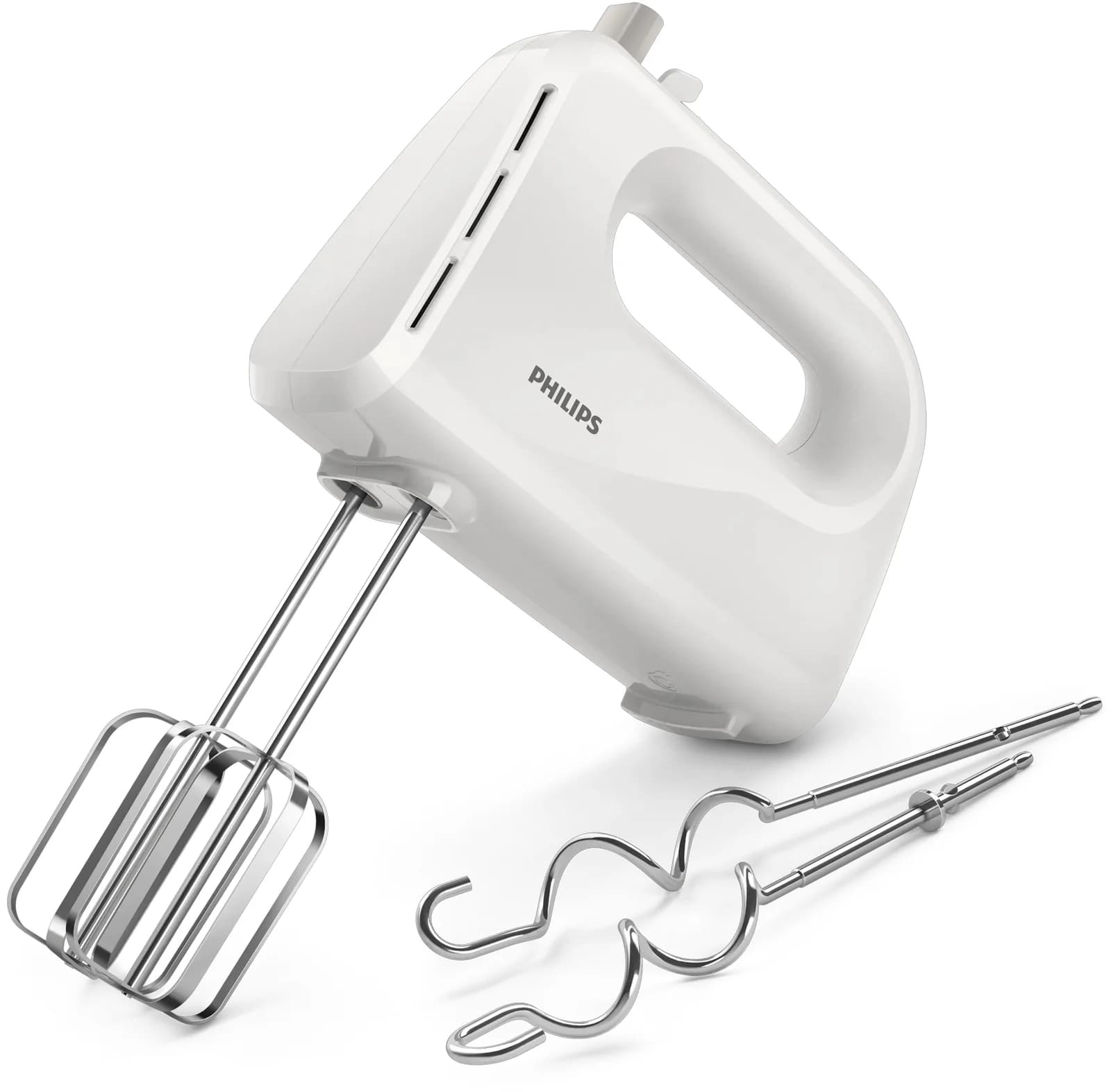 PHILIPS Миксер Daily Collection 300 W 5 скорости + турбо Лентови бъркaлки и куки за тесто
