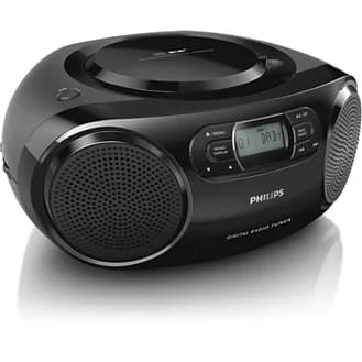 PHILIPS CD радиокасетофон DAB Аудио вход черен