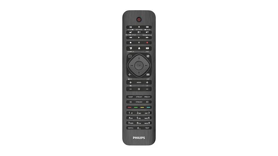 PHILIPS remote control supports all common functions of the Philips TV remote control