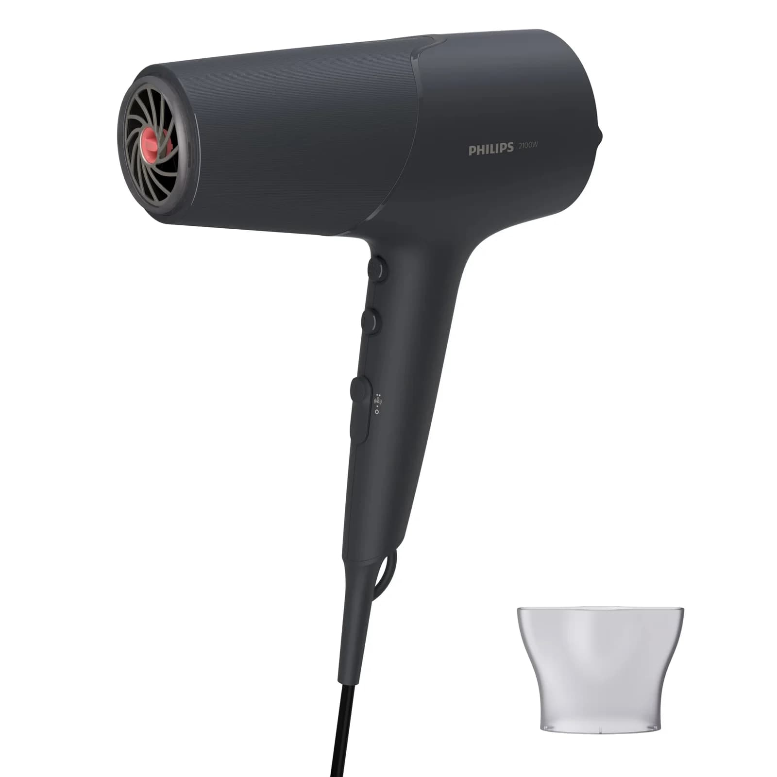 PHILIPS Сешоар 2100W Series 5000 ThermoShield технология йонна грижа 5 степени цвят графит