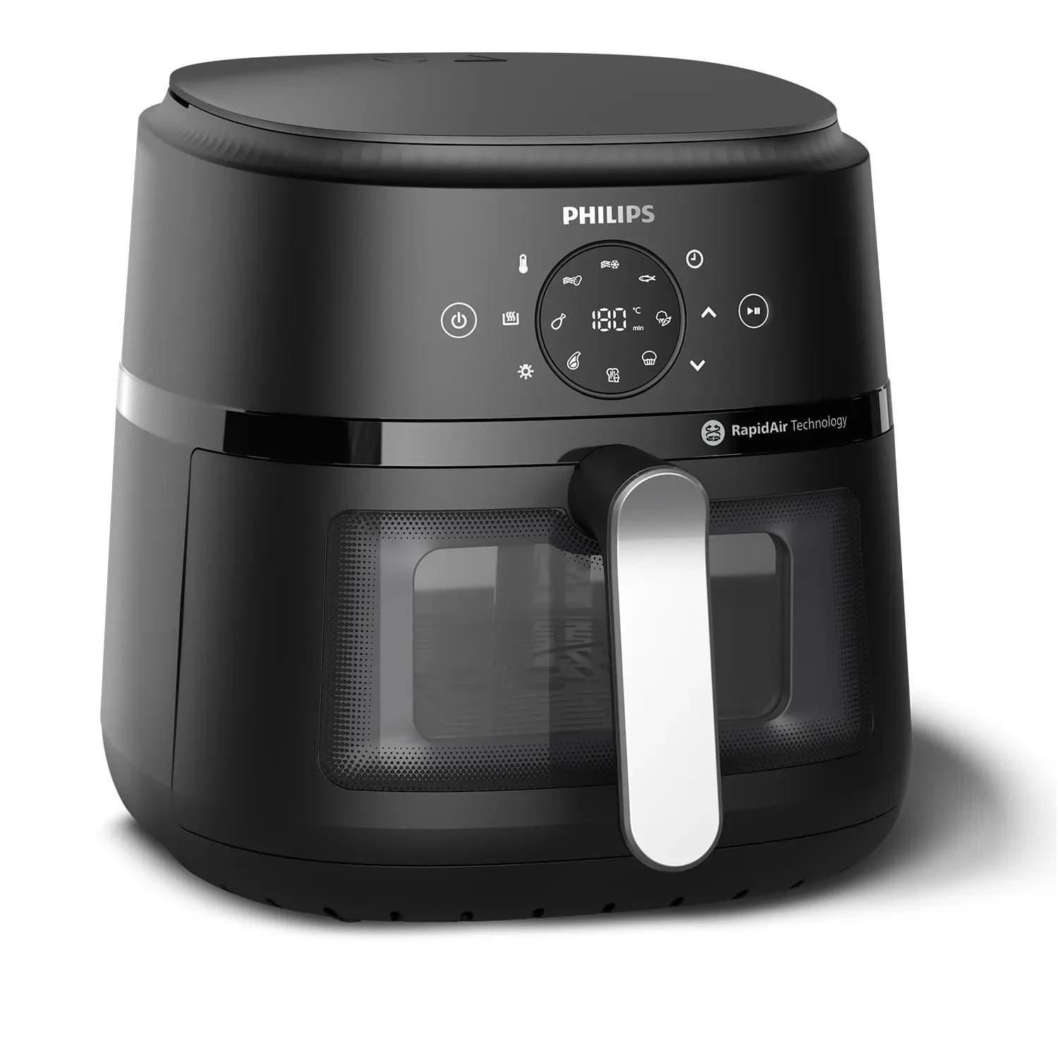 PHILIPS Airfryer Series 2000 6.2 литра Сензорен екран Технология Rapid Air Прозорец за готвене 9 програми
