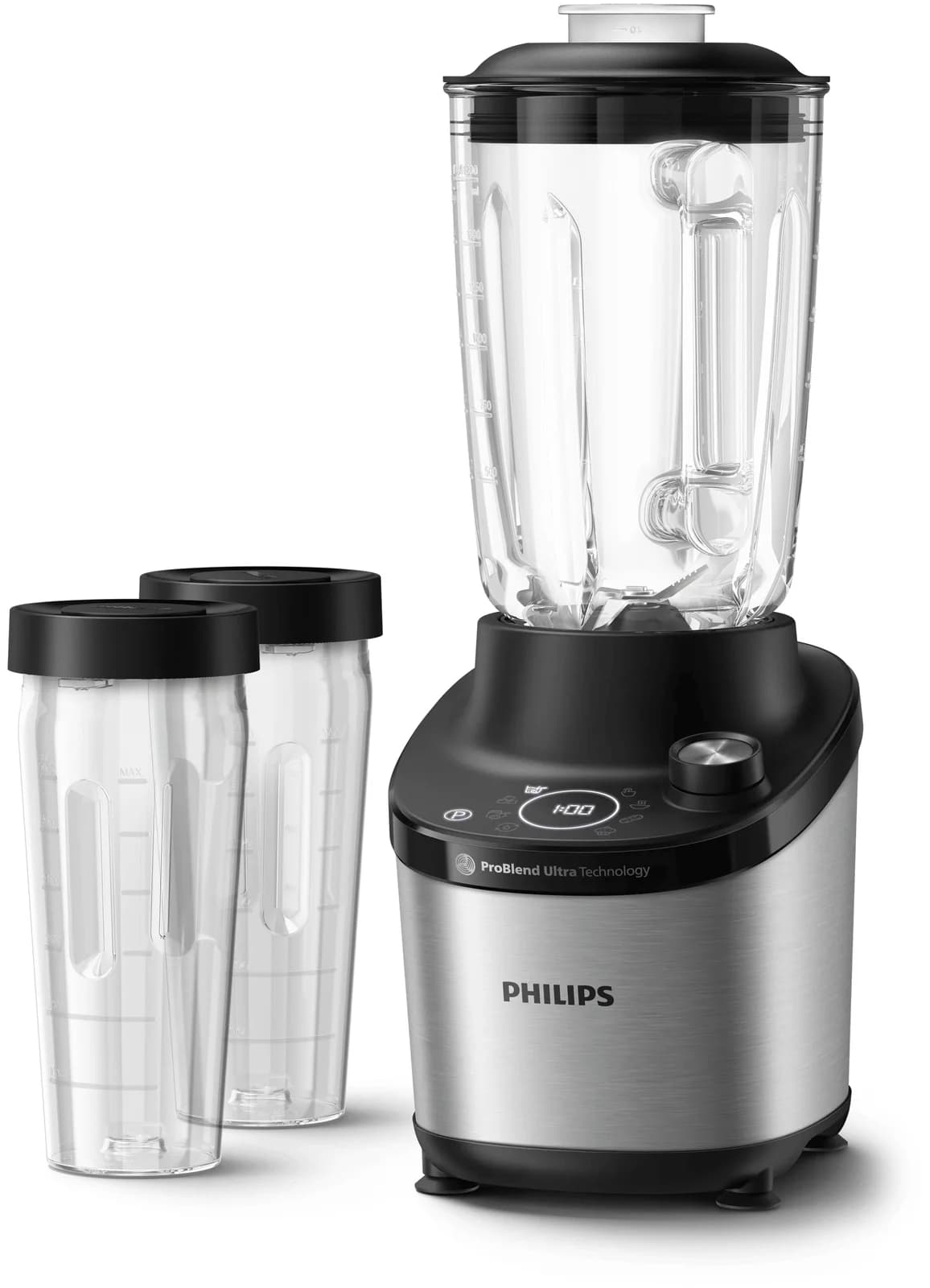 PHILIPS Високоскоростен Блендер Series 7000 1500W ProBlend Ultra 2 чаши за из път стъклена кана