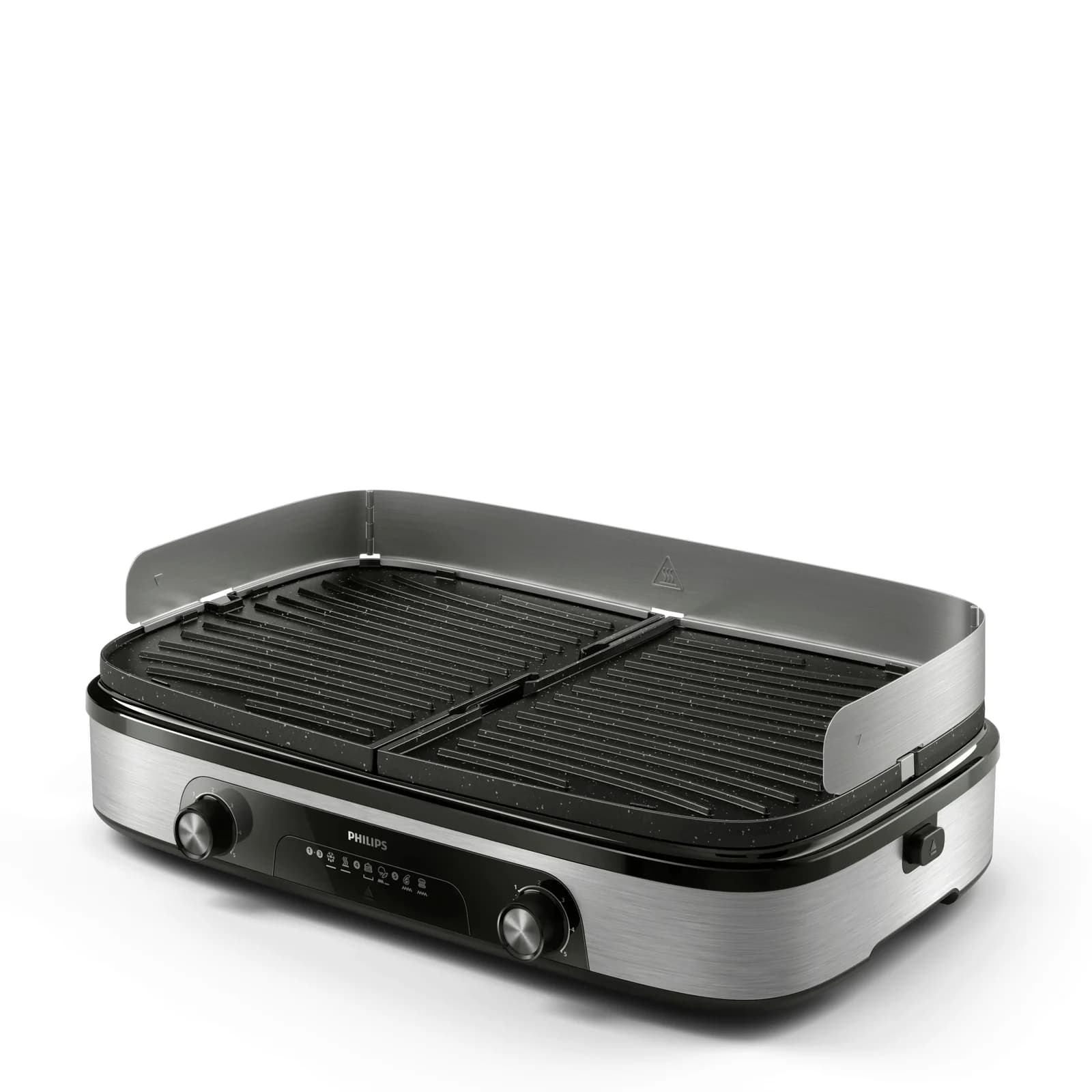 PHILIPS Контактен грил 2400W 2 независими зони за печене каменно покритие