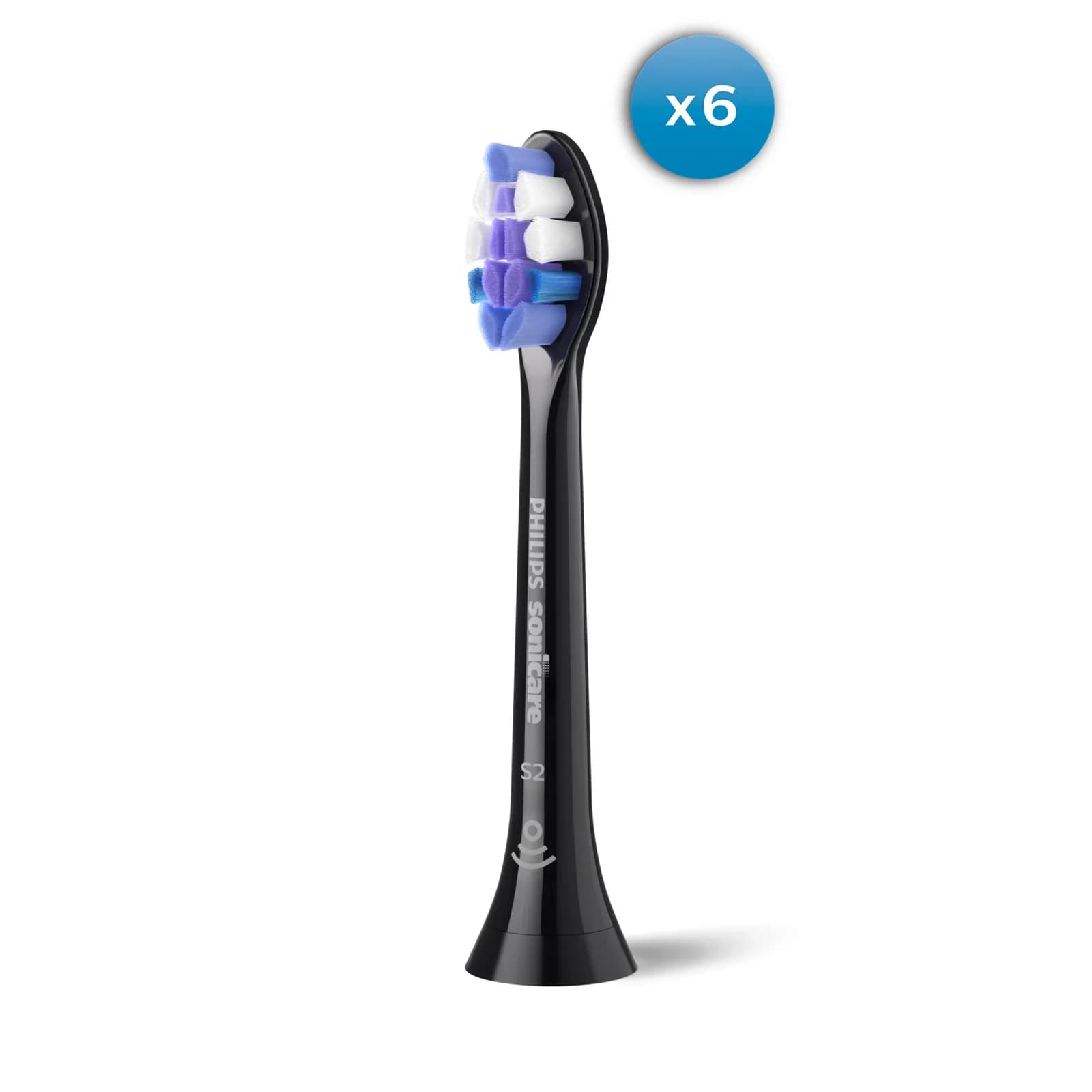 PHILIPS резервни глави Sonicare S2 Sensitive 6бр черни