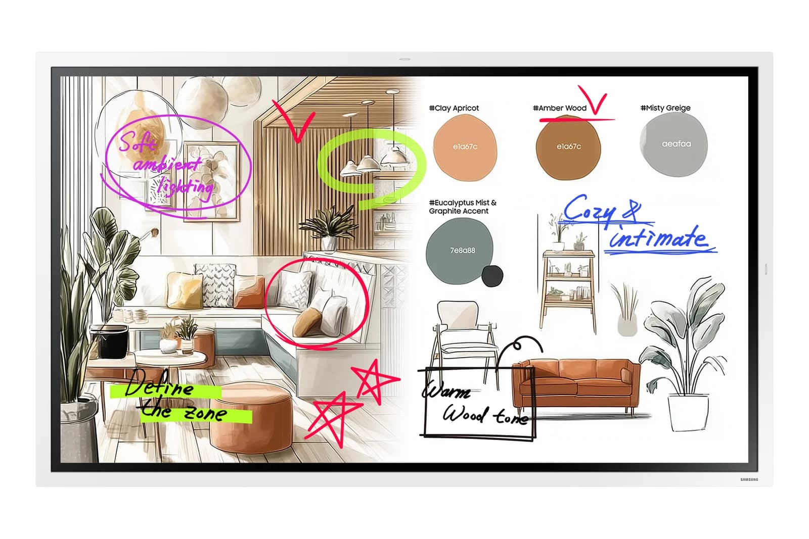 SAMSUNG FLIP 5 PRO WM55FX 55inch Tactile Infrared 20p UHD 3840x2160 16:9 350 without glass 16/7 from the mate