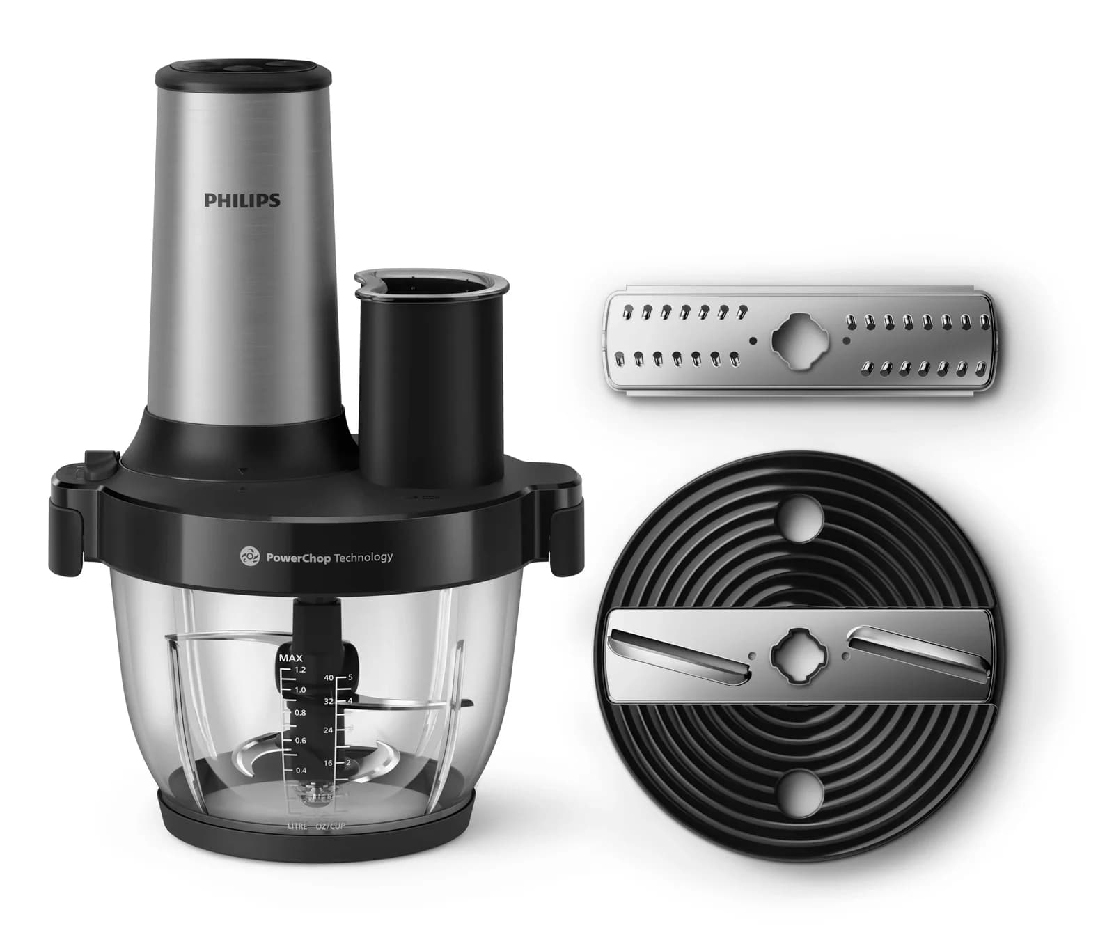 PHILIPS Уред за нарязване 3в1 Series 3000 450W PowerChop technology купа 2л 4 скорости
