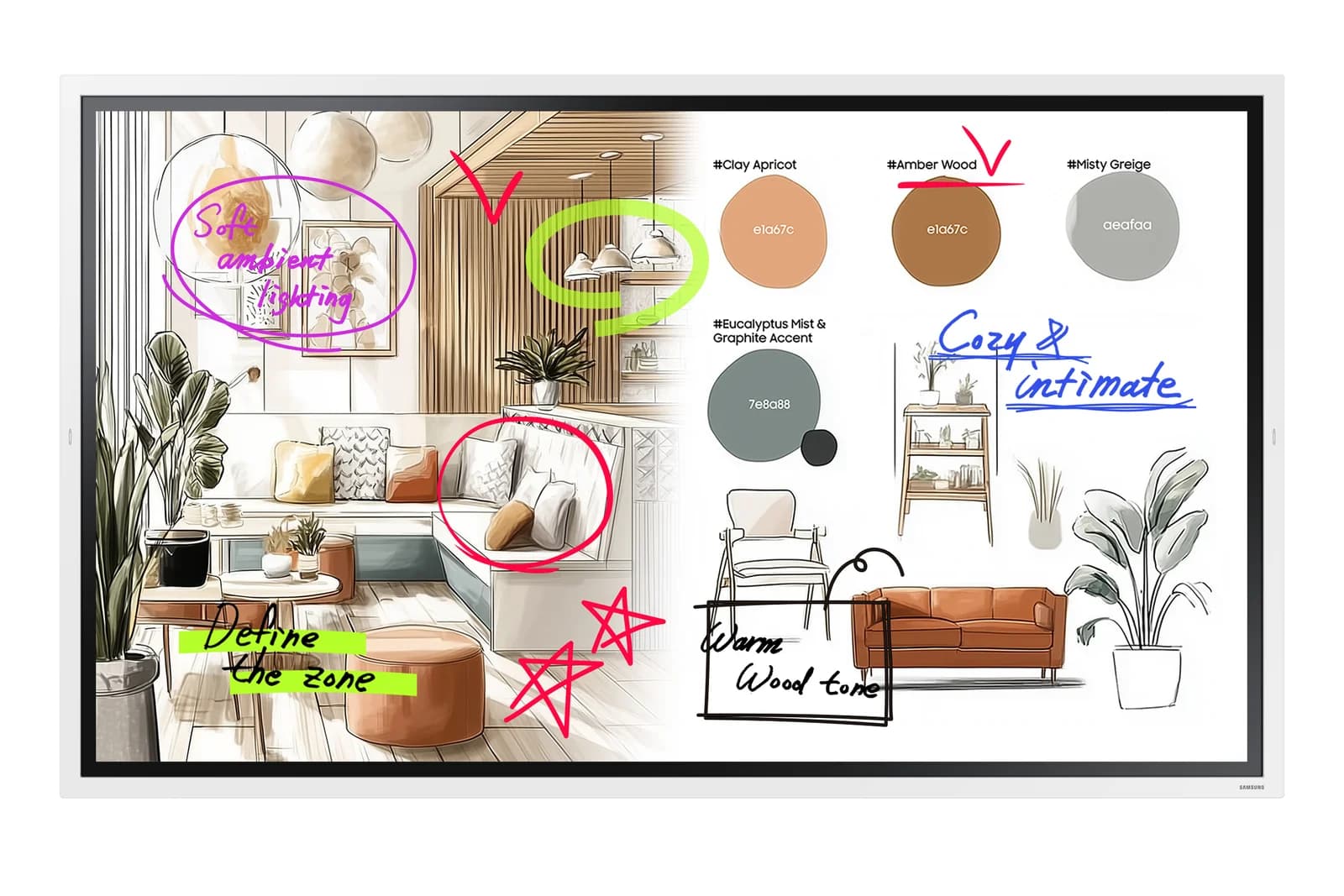 SAMSUNG FLIP 5 PRO WM65FX 65inch Tactile Infrared 20p UHD 3840x2160 16:9 350 without glass 16/7 from the mate