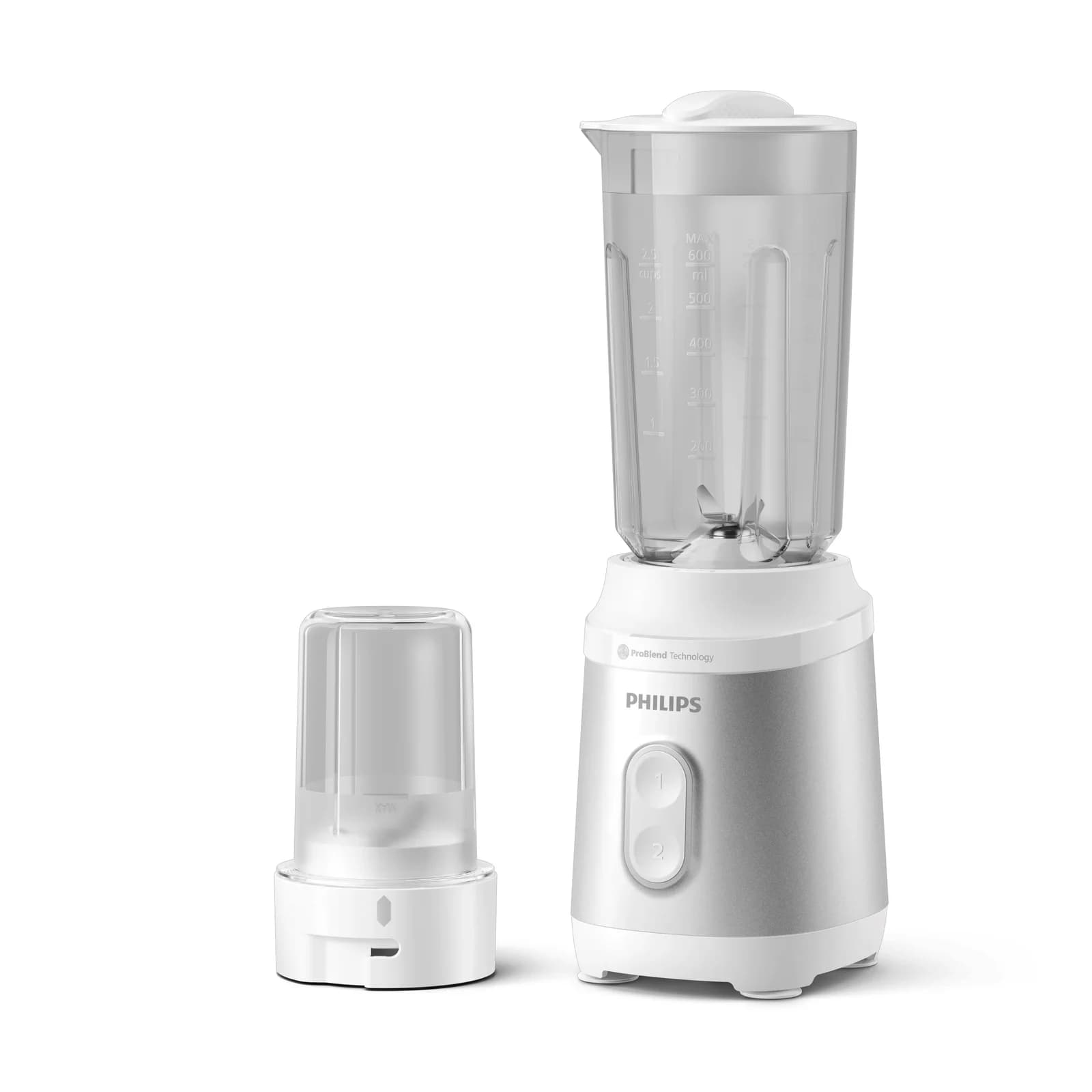 PHILIPS Мини Блендер Series 3000 350W ProBlend 2 настройки на скоростта бяло и метал