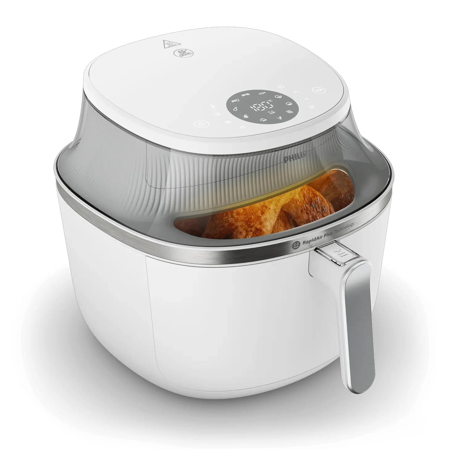 PHILIPS Airfryer Series 3000 7.2 литра Сензорен екран Технология Rapid Air Plus Прозорец за готвене бял
