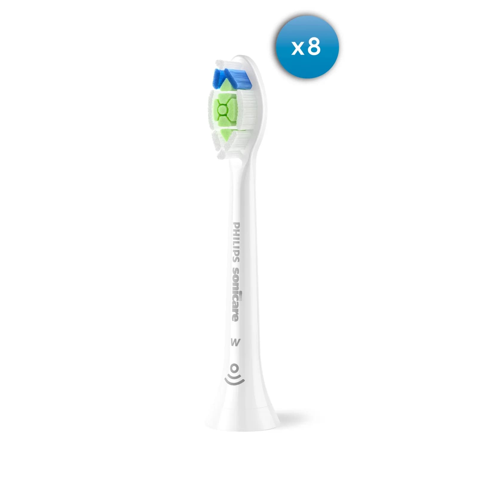 PHILIPS Sonicare комплект 8 бр резевни глави Optimal White за звукова четка за зъби цвят бял