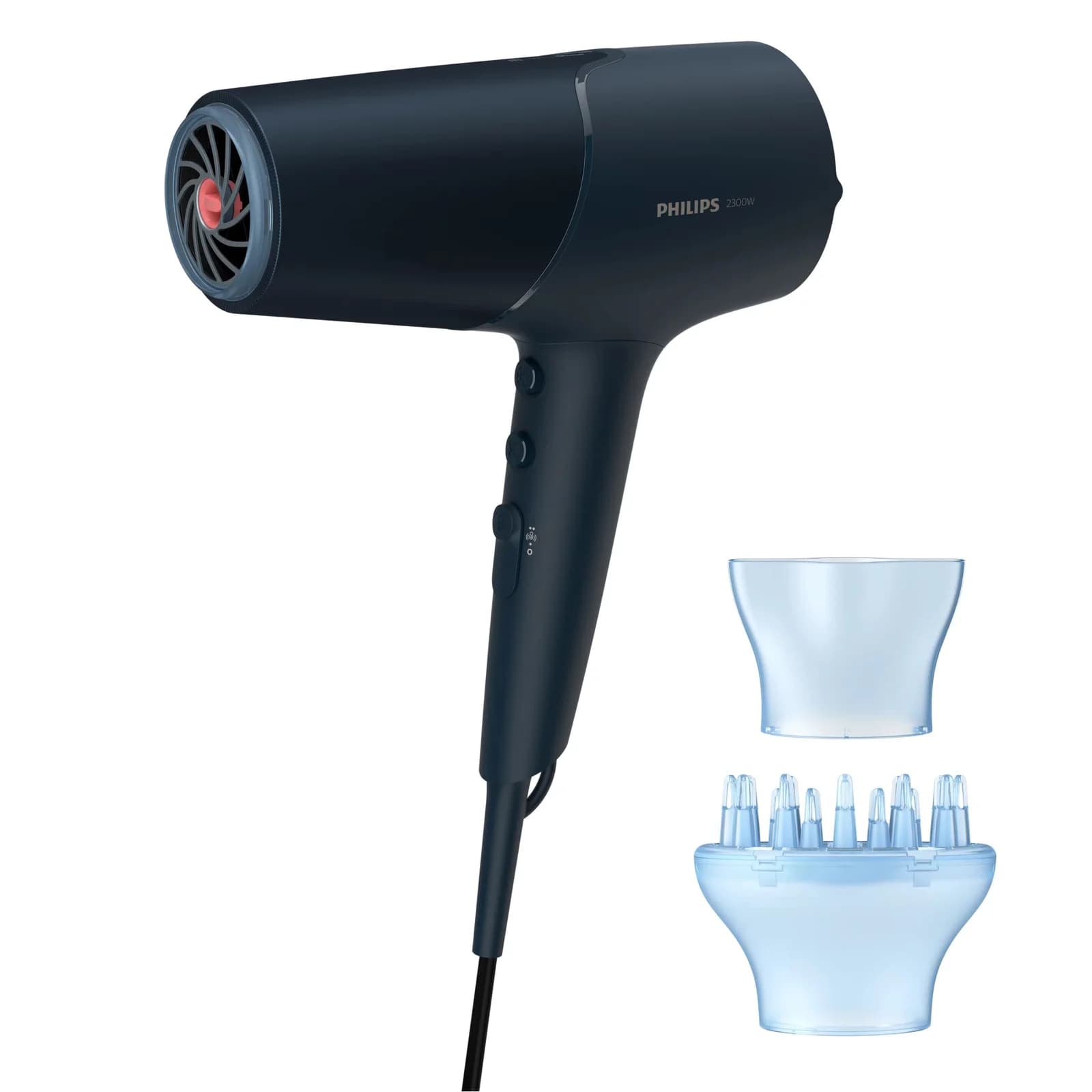 PHILIPS Сешоар 2300W Series 5000 ThermoShield технология йонна 3 настройки за топлина и 2 за скорост