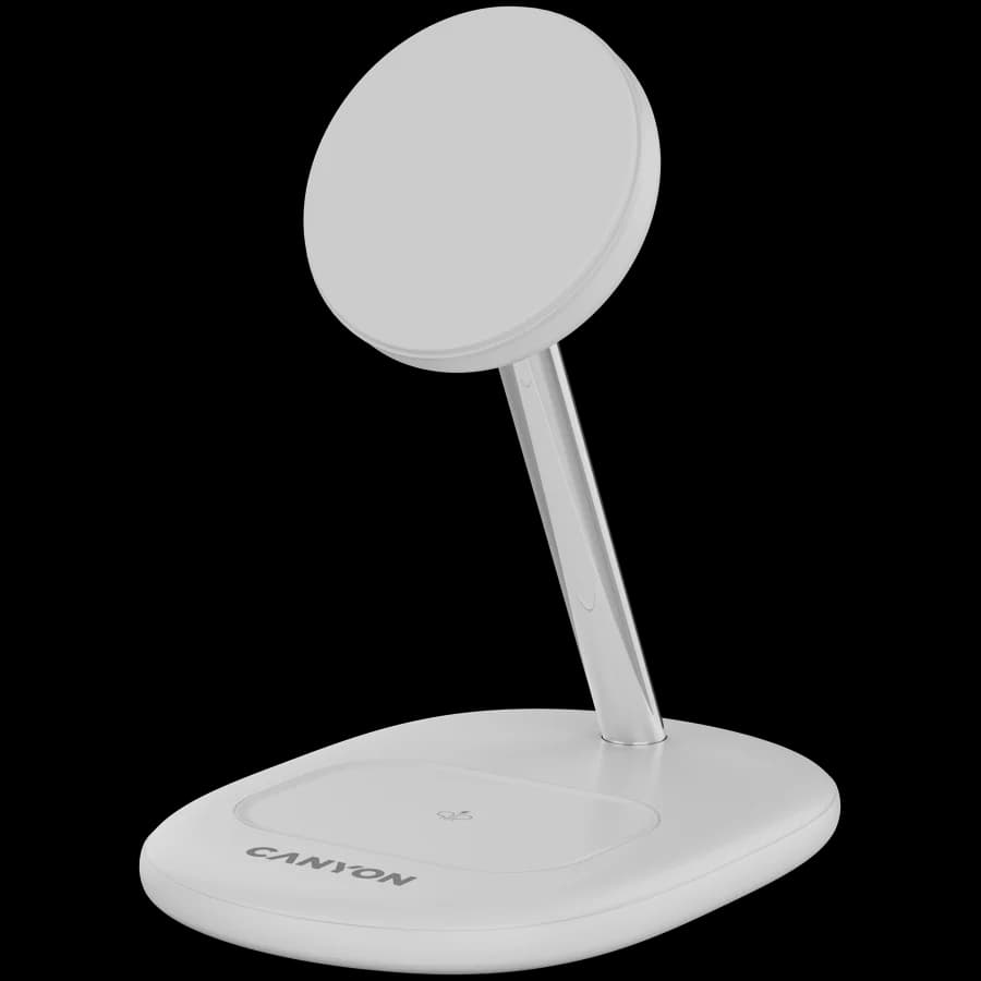 CANYON wireless charger WCS-205 15W Qi2 2in1 White