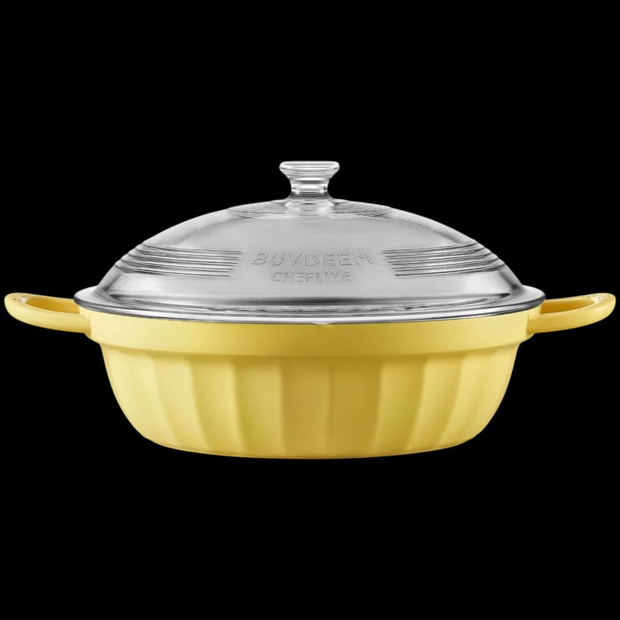 BUYDEEM Cast Aluminum Nonstick Multi function pot 3,8L, model CP181, color Mellow Yellow