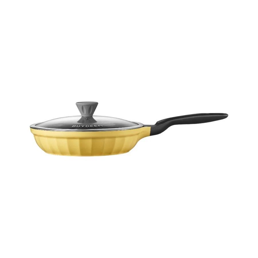 BUYDEEM Cast Aluminum Nonstick Frying Pan 25 cm, model CP151, color Mellow Yellow