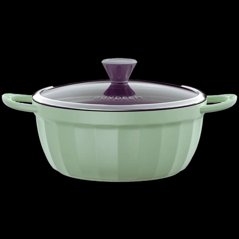 BUYDEEM Cast Aluminium Nonstick Stockpot 4,5L, model CP152, color Cozy Greenish