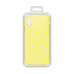 Силиконов гръб за Apple iPhone X/XS, Grid, Жълт Силиконов гръб за Apple iPhone X/XS, Grid, Жълт