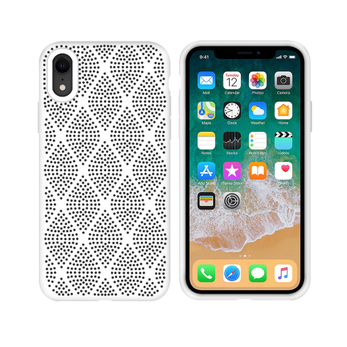Силиконов гръб За Apple iPhone XR, Grid, Бял Силиконов гръб За Apple iPhone XR, Grid, Бял