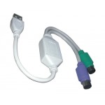 Преходник USB към PS/2 за клавиатура или мишка, VCom Кабел USB to PS2 - CU807-0.2m