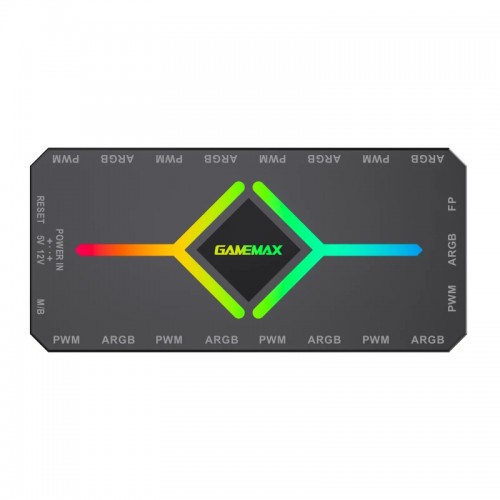 Разклонител за вентилатори Gamemax Fan Hub - V4.0 PWM ARGB Hub + Controller Black, 1308-1300R0065 Разклонител за вентилатори Gamemax Fan Hub - V4.0 PWM ARGB Hub + Controller Black, 1308-1300R0065