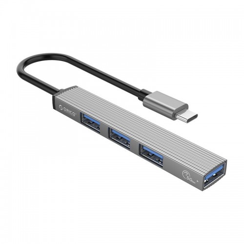 USB-C хъб Orico USB3.0 / 2.0 HUB 4 port - Type-C input за компютри, лаптопи смартфони - AH-13-GY
