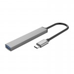 USB-C хъб Orico USB3.0 / 2.0 HUB 4 port - Type-C input за компютри, лаптопи смартфони - AH-13-GY