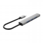 USB-C хъб Orico USB3.0 / 2.0 HUB 4 port - Type-C input за компютри, лаптопи смартфони - AH-13-GY