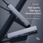 USB-C хъб Orico USB3.0 / 2.0 HUB 4 port - Type-C input за компютри, лаптопи смартфони - AH-13-GY
