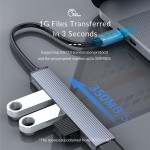 USB-C хъб Orico USB3.0 / 2.0 HUB 4 port - Type-C input за компютри, лаптопи смартфони - AH-13-GY