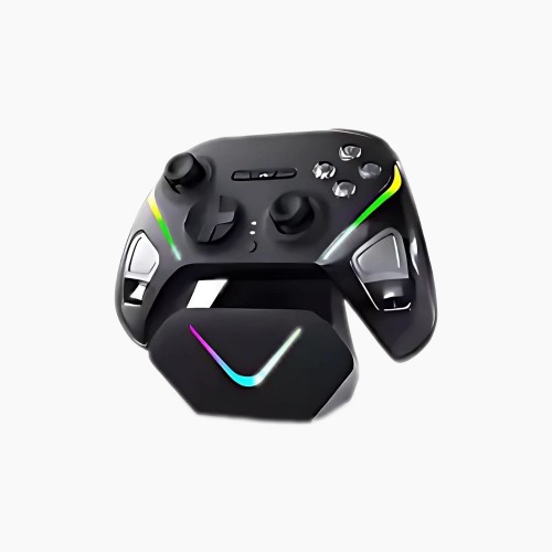 Безжичен геймпад със стойка за зареждане за PS5 Ajazz GP100 - Wireless, Bluetooth, 1000Hz - Black, AJ-GP100-BK Безжичен геймпад със стойка за зареждане за PS5 Ajazz GP100 - Wireless, Bluetooth, 1000Hz - Black, AJ-GP100-BK