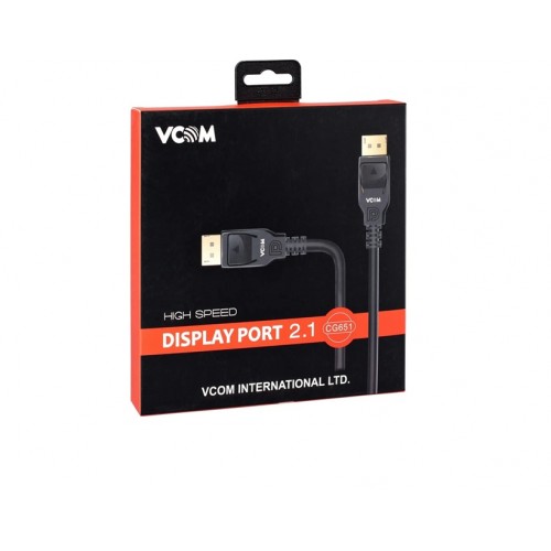 Кабел VCom Display Port 2.1 DP M / M - 8K, Black - CG651-1.5m Кабел VCom Display Port 2.1 DP M / M - 8K, Black - CG651-1.5m