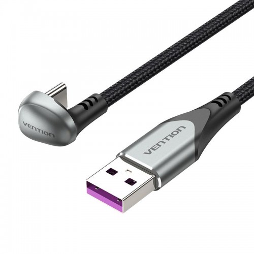 Кабел Vention USB 3.1 Type-C / USB 2.0 AM - 1M Black U-Shaped, Aluminum Alloy 5A - COHHF Кабел Vention USB 3.1 Type-C / USB 2.0 AM - 1M Black U-Shaped, Aluminum Alloy 5A - COHHF
