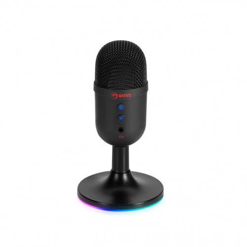 Геймърски микрофон Marvo Gaming USB Microphone - MIC-06 Black - USB, RGB