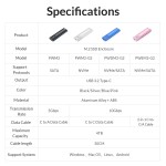 Външна кутия за диск Orico Storage - Case - M.2 NVMe M/B key 10 Gbps Black - PWM2-G2