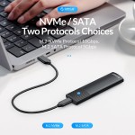 Външна кутия за диск Orico Storage - Case - M.2 NVMe M/B key 10 Gbps Black - PWM2-G2