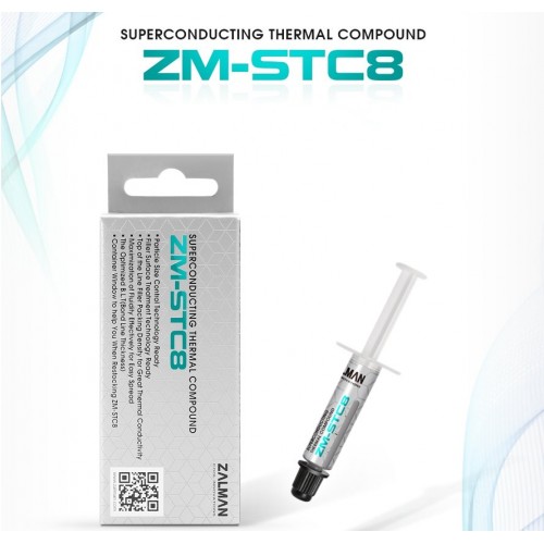 Термо-паста Zalman Thermal compound STC8 - 8.3W/mK 1.5g - ZM-STC8 Термо-паста Zalman Thermal compound STC8 - 8.3W/mK 1.5g - ZM-STC8