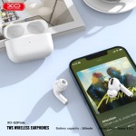 Безжични слушалки, Handsfree Bluetooth XO Design Q3 Pods, TWS, Бели с безжично зареждане