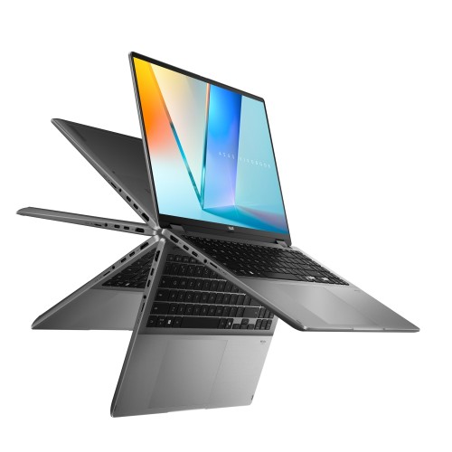 Лаптоп, Asus Vivobook Flip TP3607SA-RJ004W,Intel Ultra 5 226V 16GB 2.1 GHz (8MB Cache, up to 4.5 GHz,)16.0 OLED WQXGA+(WQ+) 2880X1800 16:10 Bend+400nits(HDR) Glare , LPDDR5X 16GB ( onbd) 512 GB SSD, Windows 11, Matte Gray + Backpack Лаптоп, Asus Vivobook Flip TP3607SA-RJ004W,Intel Ultra 5 226V 16GB 2.1 GHz (8MB Cache, up to 4.5 GHz,)16.0 OLED WQXGA+(WQ+) 2880X1800 16:10 Bend+400nits(HDR) Glare , LPDDR5X 16GB ( onbd) 512 GB SSD, Windows 11, Matte Gray + Backpack