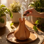 Ултразвуков ароматерапевтичен RGB въздушен хидрататор, Huslog aroma diffuser AD-0148, дървесни шарки Ултразвуков ароматерапевтичен RGB въздушен хидрататор, Huslog aroma diffuser AD-0148, дървесни шарки