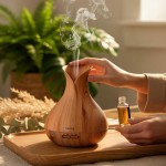 Ултразвуков ароматерапевтичен RGB въздушен хидрататор, Huslog aroma diffuser AD-0148, дървесни шарки Ултразвуков ароматерапевтичен RGB въздушен хидрататор, Huslog aroma diffuser AD-0148, дървесни шарки