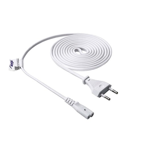 Кабел Akyga power cable for notebook AK-RD-06A Eight CCA CEE 7/16 / IEC C7 1.5 m Бял