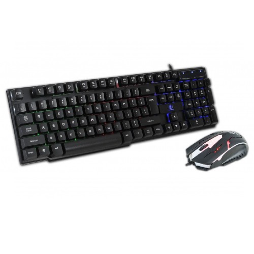 Геймърски комплект Rebeltec wired set: LED keyboard + mouse for OPPRESSOR players