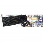 Геймърски комплект Rebeltec wired set: LED keyboard + mouse for OPPRESSOR players