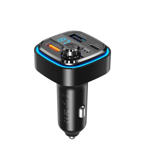 Трансмитер XO FM BCC08 Bluetooth MP3 car charger 3,1A Черен Трансмитер XO FM BCC08 Bluetooth MP3 car charger 3,1A Черен
