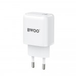 Мрежово зарядно устройство, BWOO 20W ABS+PC wall charger BO-CDA105 USB-C Мрежово зарядно устройство, BWOO 20W ABS+PC wall charger BO-CDA105 USB-C