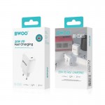 Мрежово зарядно устройство, BWOO 20W ABS+PC wall charger BO-CDA105 USB-C Мрежово зарядно устройство, BWOO 20W ABS+PC wall charger BO-CDA105 USB-C