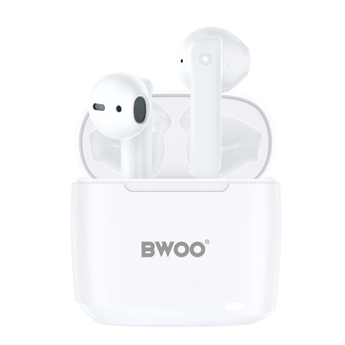 Безжични слушалки BWOO wireless TWS earphones BW94-WH white Безжични слушалки BWOO wireless TWS earphones BW94-WH white