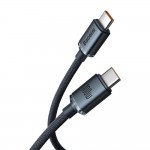 Кабел Baseus Crystal Shine USB-C - USB-C 1,2 m 100W CAJY000601, Черен