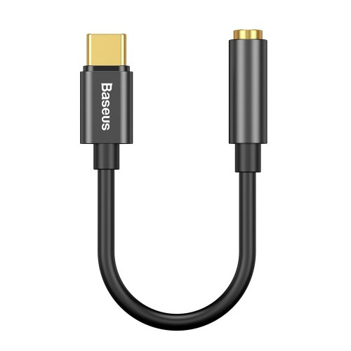 Преходник Baseus adapter L54 USB-C to jack 3,5 mm, CATL54-01, Черен