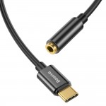 Преходник Baseus adapter L54 USB-C to jack 3,5 mm, CATL54-01, Черен