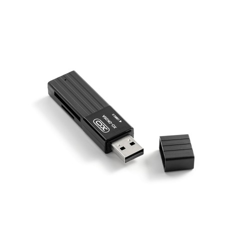 Четец за карти XO card reader 2 in 1 DK05A USB 2.0 Черен Четец за карти XO card reader 2 in 1 DK05A USB 2.0 Черен